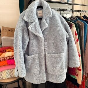 Monki Light Blue Teddy Jacket